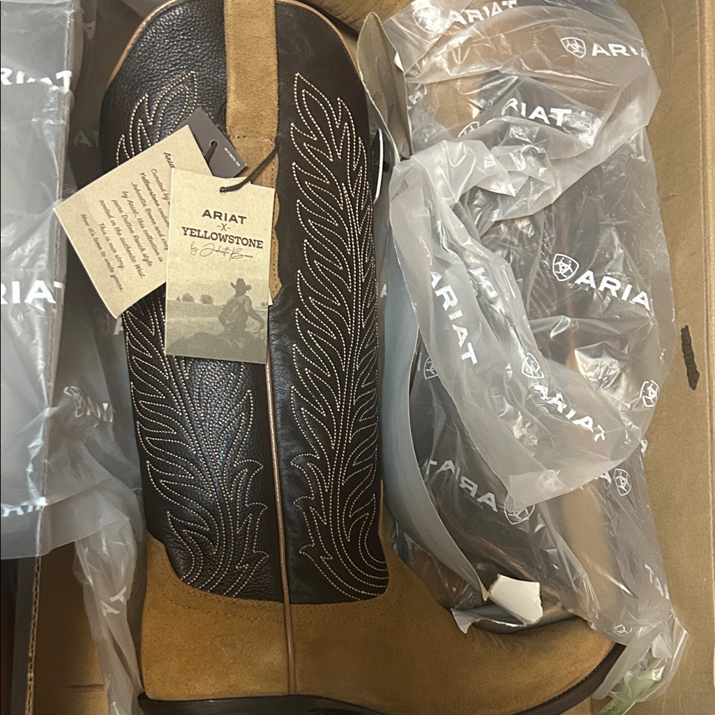 Ariat Two-Tone Brown/Tan Western Cowboy Boots